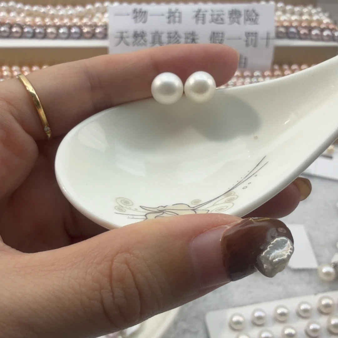 耳饰淡水珍珠银S925镶嵌