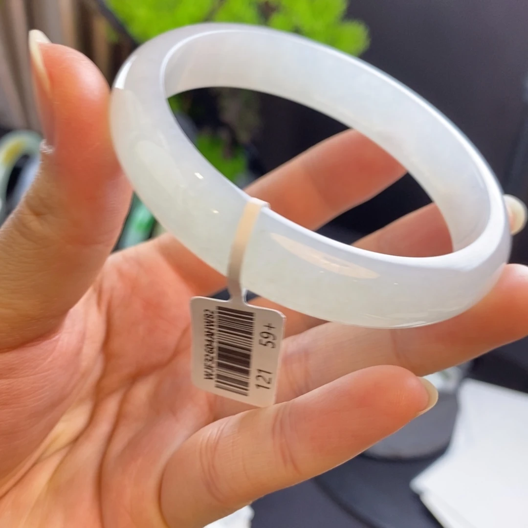 翡翠未镶嵌手镯冰晴59