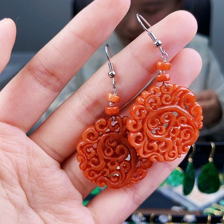 翡翠耳饰未镶嵌饰品