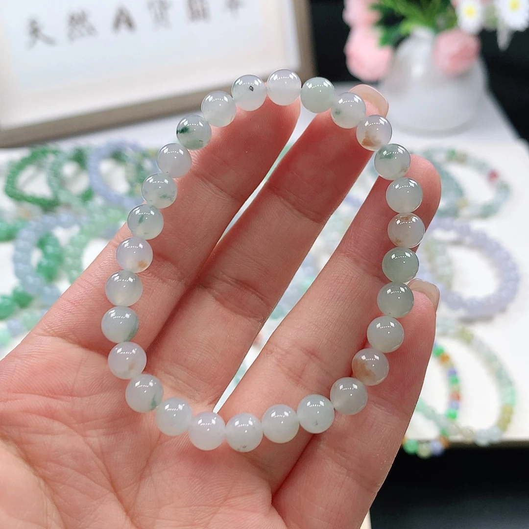 翡翠未镶嵌手链手链6.3mm