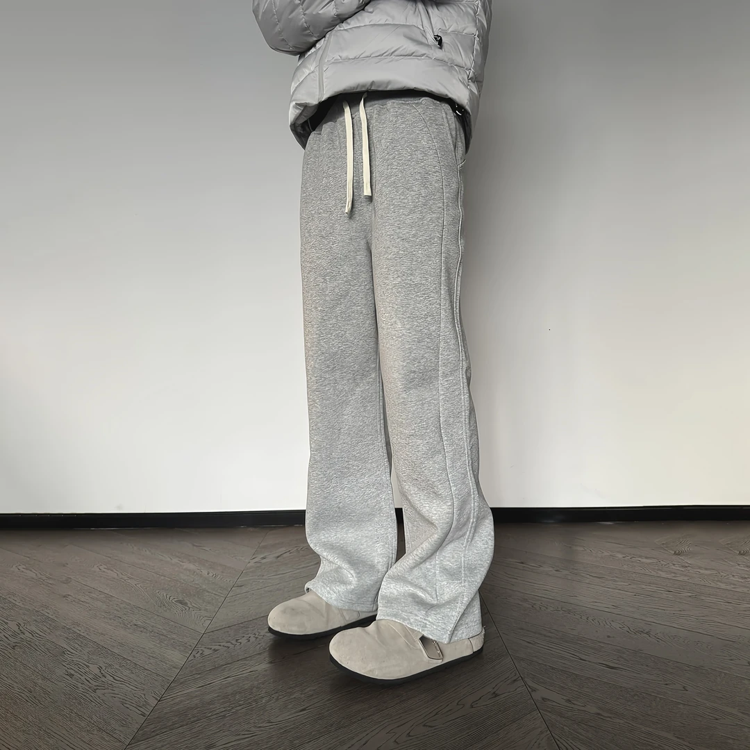 春季“Scuba”针织卫裤百搭抽绳简约宽松显瘦休闲裤垂感直筒长裤