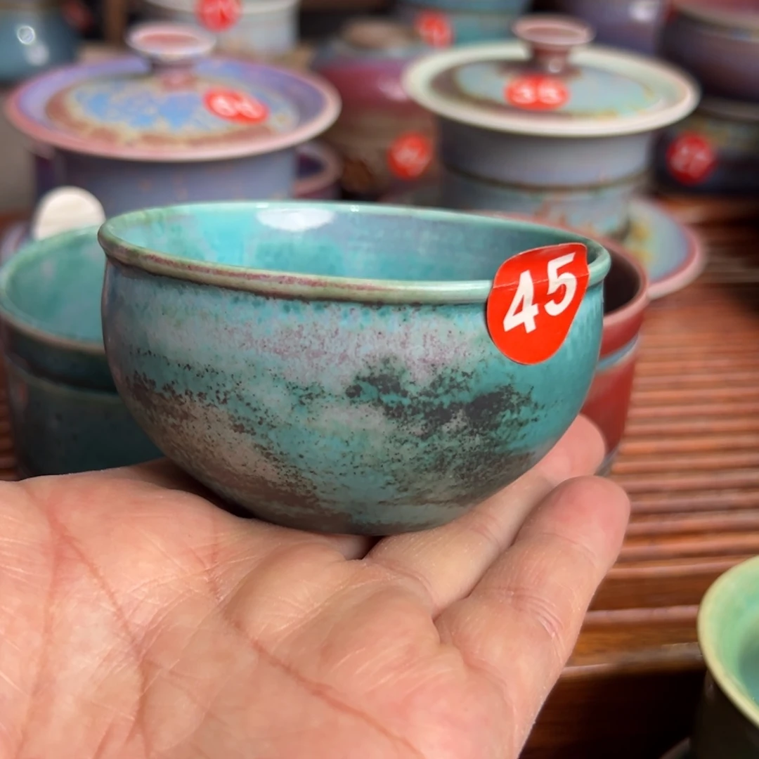 手工制作钧窑茶器