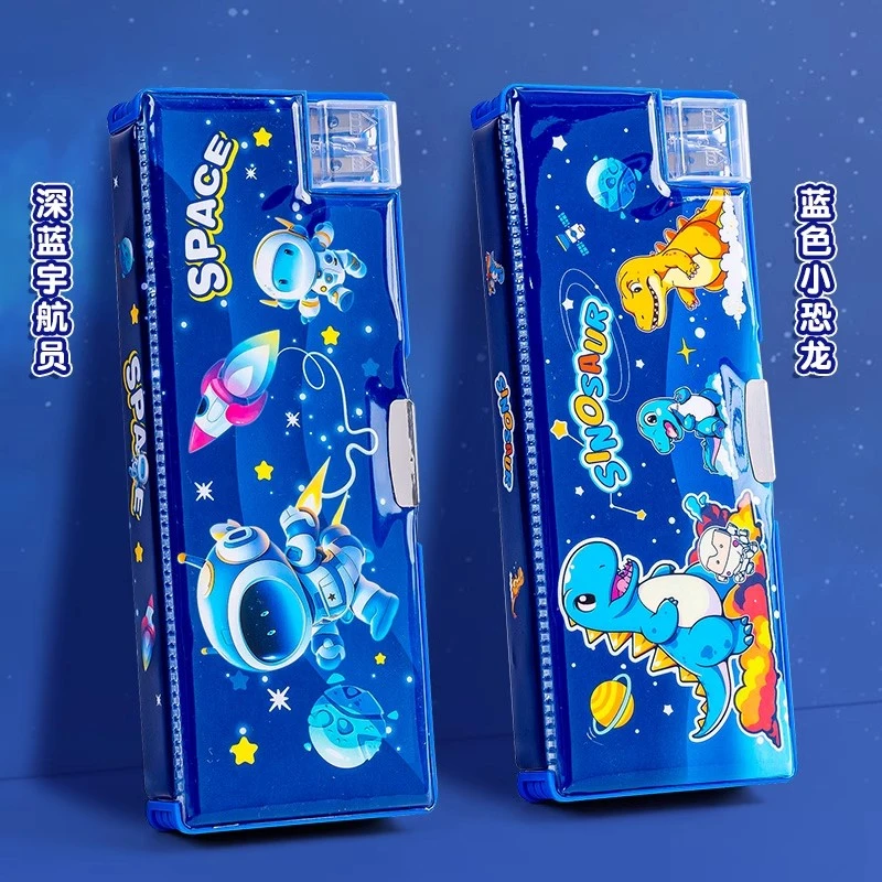 儿童多功能文具盒宇航员男孩款铅笔盒大容量密码锁高科技机关笔盒