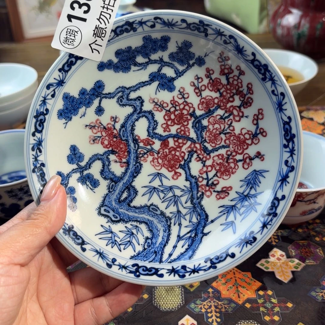 瓷孤品青花手绘杯杯杯杯壶承