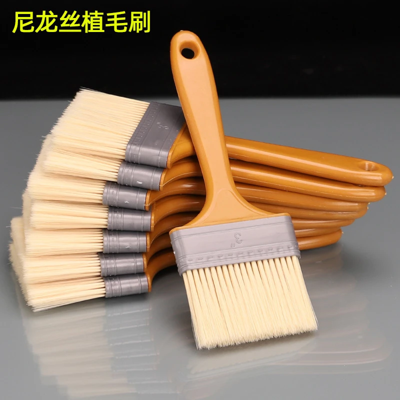 塑料毛刷油漆刷工业硬毛软毛小尼龙刷子清洁刷酱料刷油画烧烤排刷