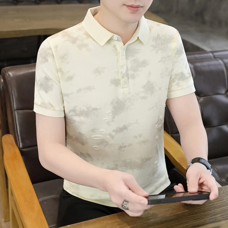 高品质夏季Polo衫短袖韩版修身T恤男士潮流帅气翻领半袖百搭男装t