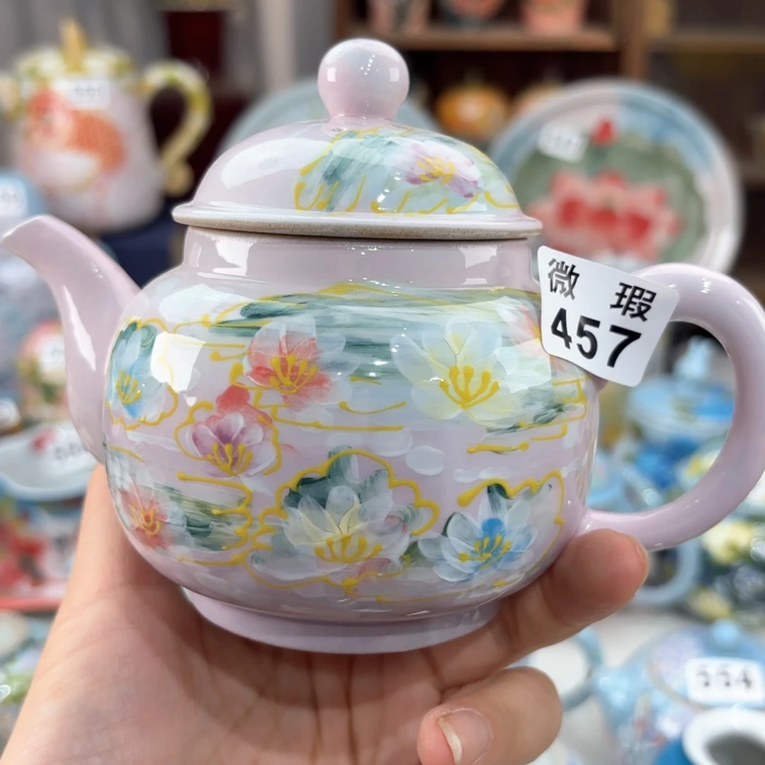 景德镇手绘高温釉下彩陶瓷茶具