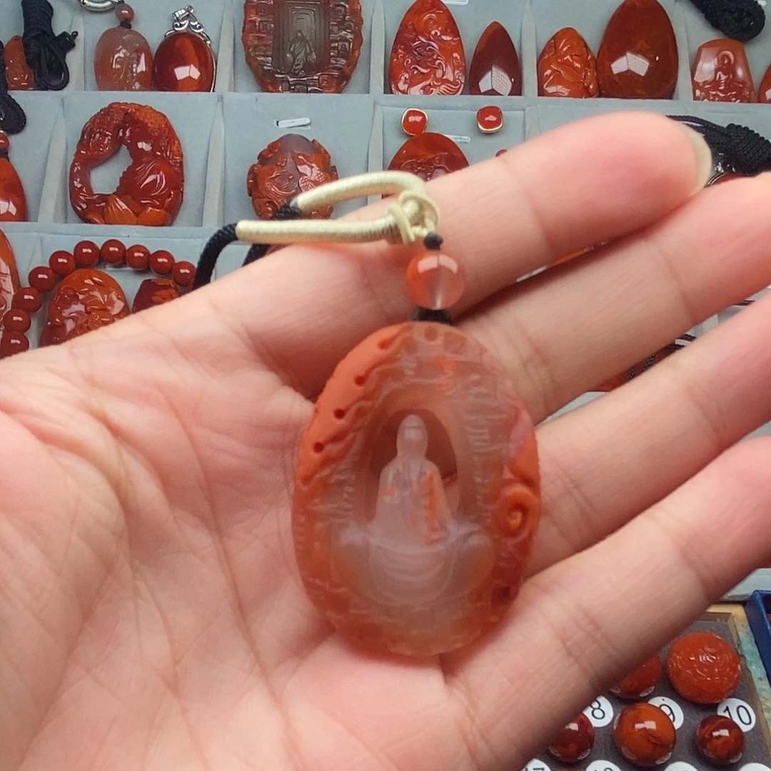 南红玛瑙未镶嵌吊坠(不含链)