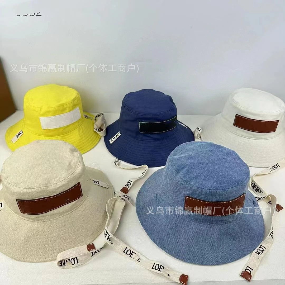 正确版罗家遮阳渔夫帽时尚潮流款式系带渔夫帽英文字母大檐帽爆款