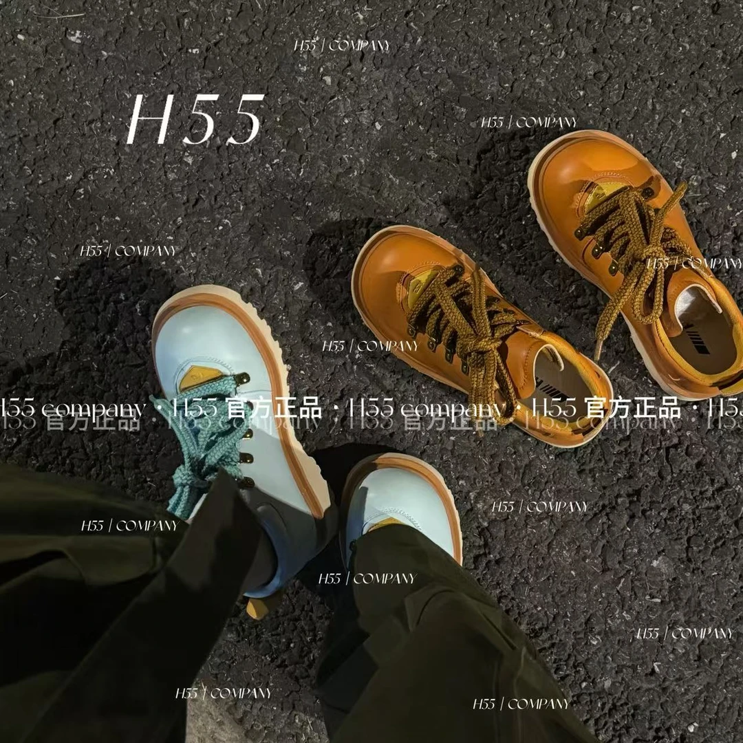 莫兰迪馒-户外工装嘻哈街头德比鞋4cm32-2711【N】