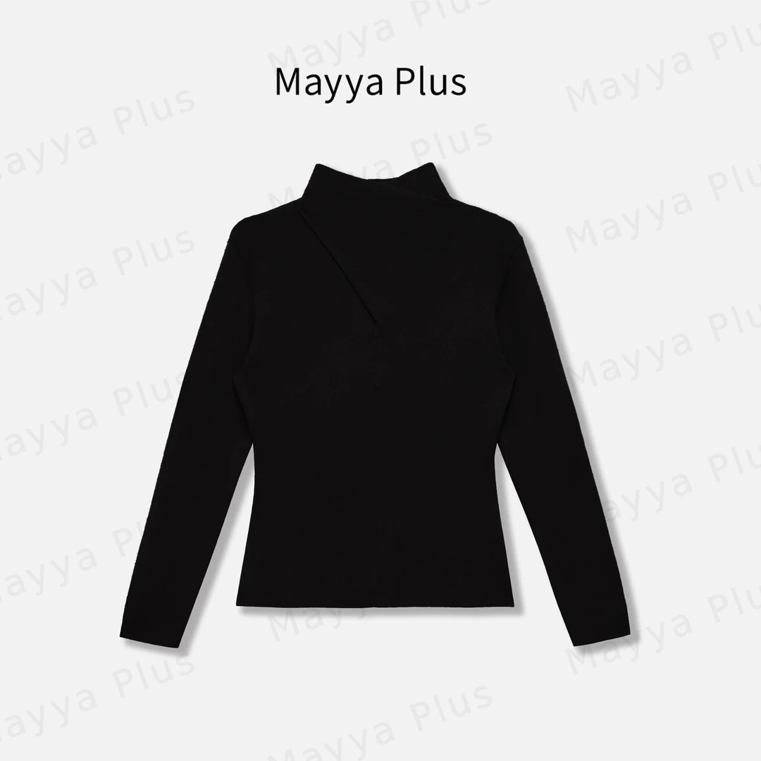 【心机打底】Mayya Plus麦芽定制气质流光风高领打底衫上衣32537151