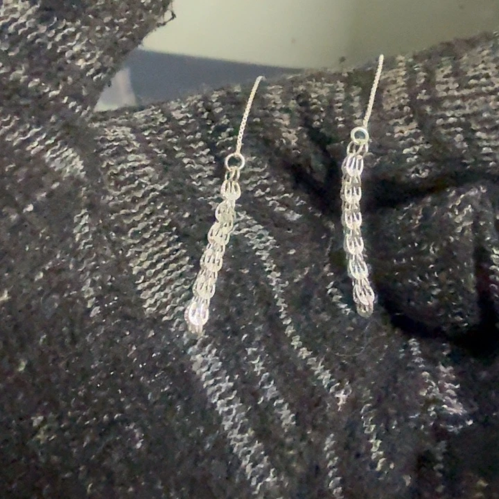 合金合金凤尾耳线