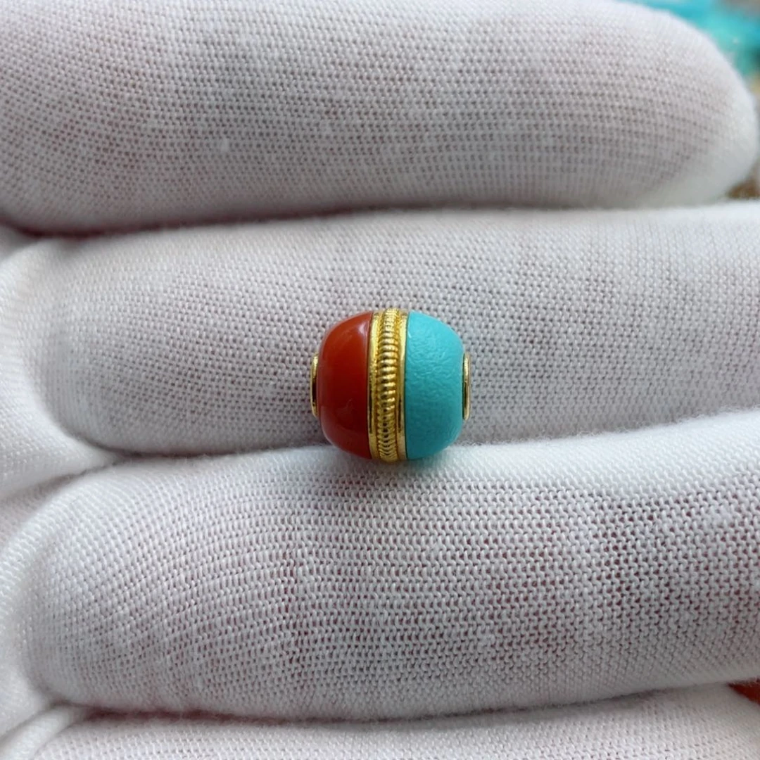 18K金镶嵌绿松石珠宝奇石