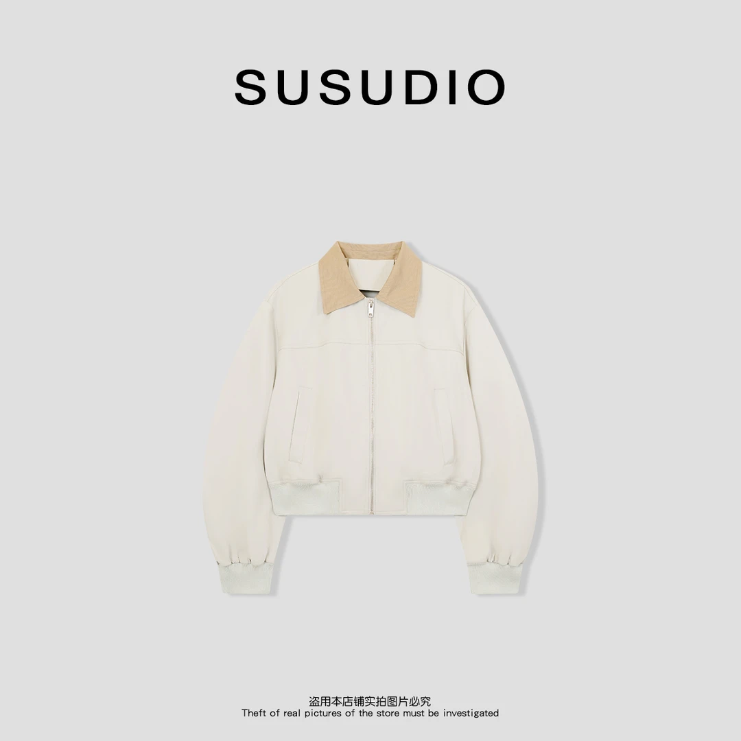 SUSUDIO② 设计款百搭设计感翻领外套70002