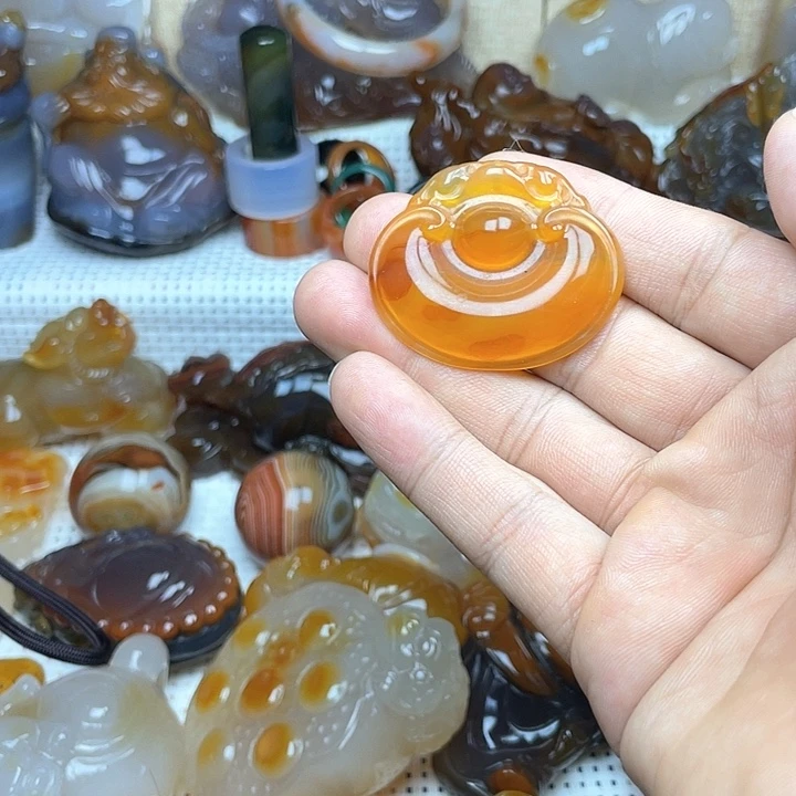 玛瑙/玉髓饰品合金豇*