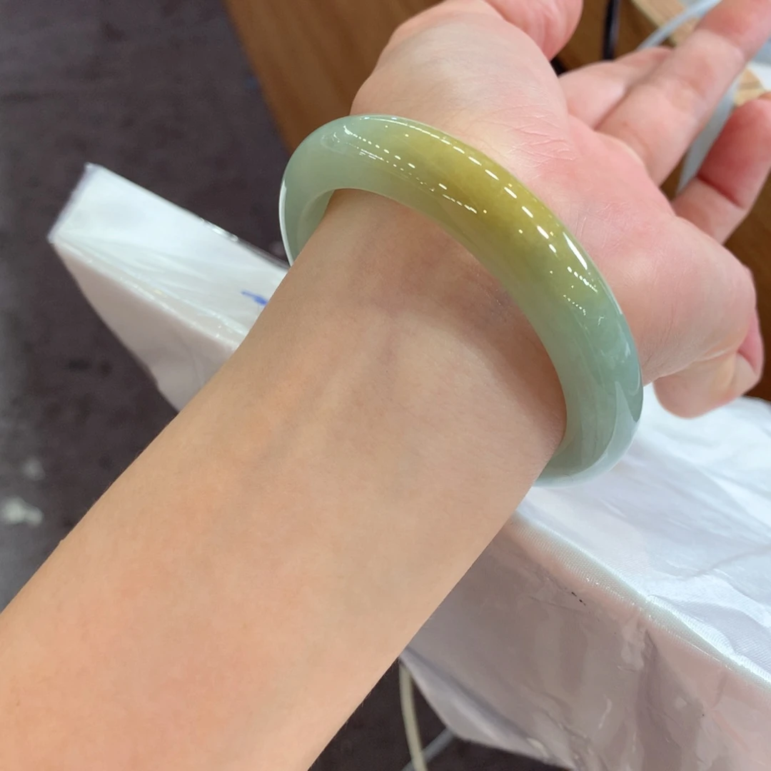 翡翠未镶嵌手镯天然Ａ货翡翠54/55