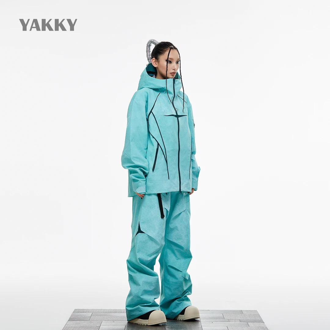 【新品】YAKKY银翼系列男女同款3L滑雪服上衣防水外套雪裤套装