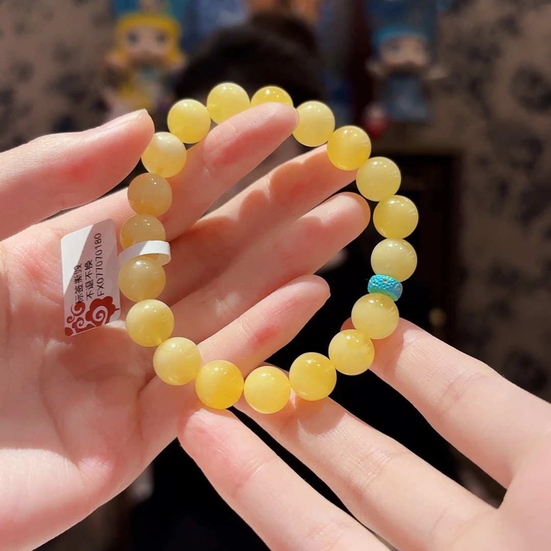 未镶嵌蜜蜡手链手串