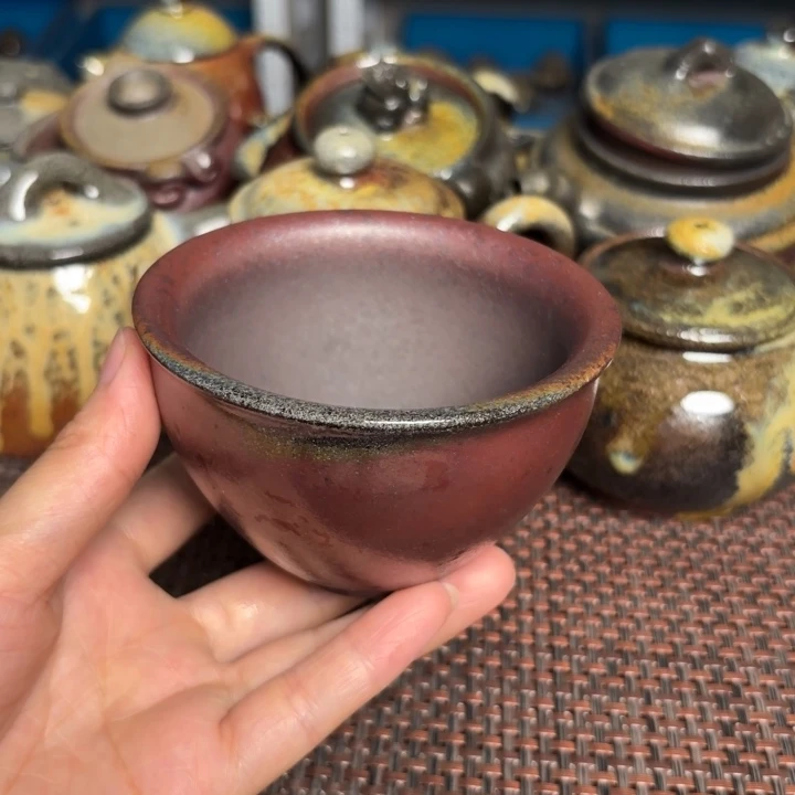 茶杯紫砂大束口杯