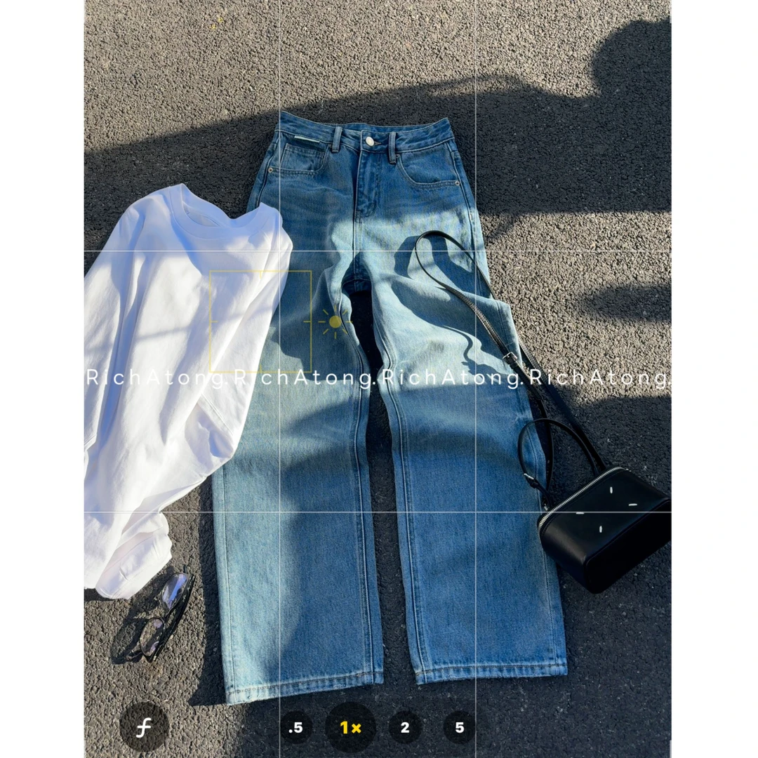 atong/阿彤-【里约书店】-2025新款款好材质显瘦水洗牛仔裤
