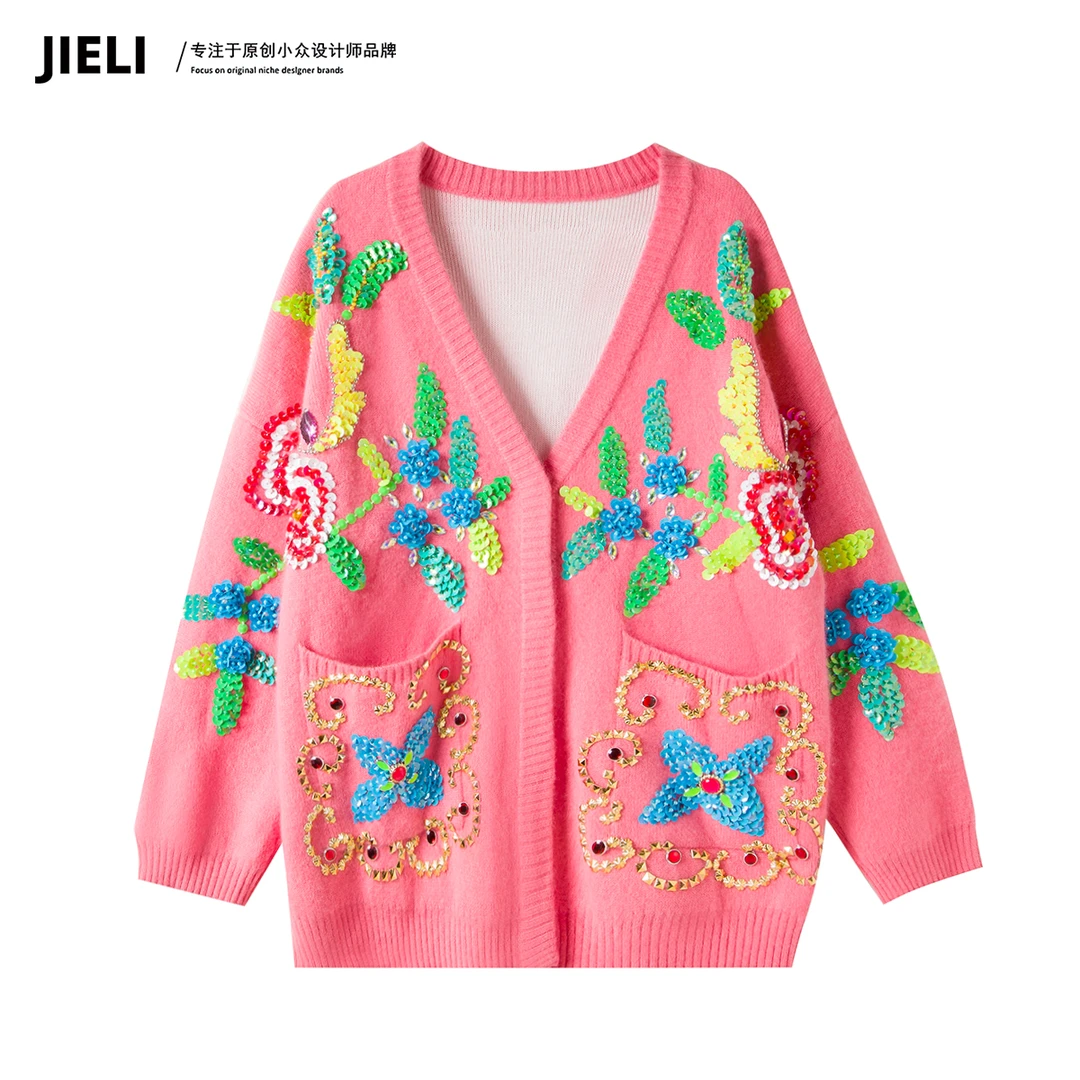 JIE LI/街力定制秋冬新款设计师高级感休闲毛衣女Q9962
