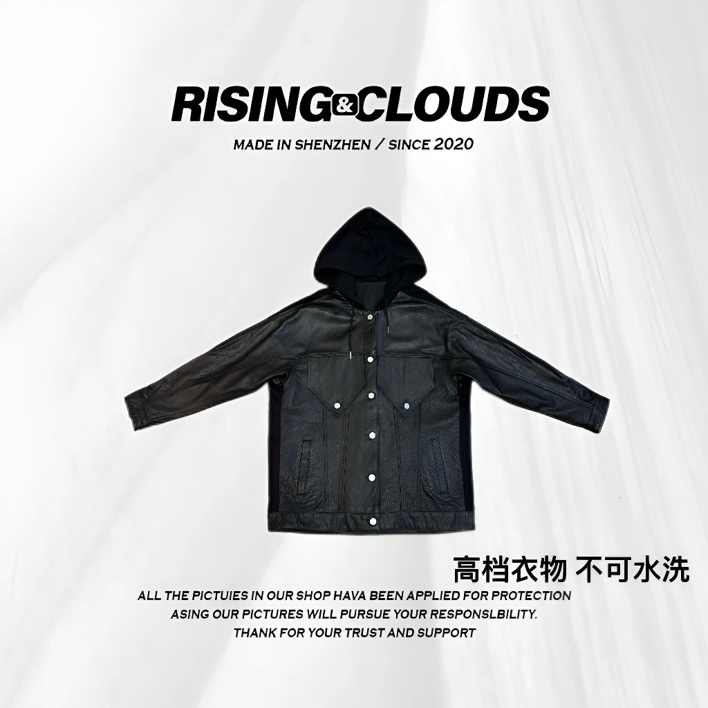 RISING&CLOUDS【原创】羊皮显瘦气质时尚舒适皮外套030226