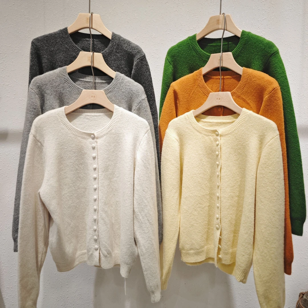 麦田玫瑰【107276】包扣毛衣