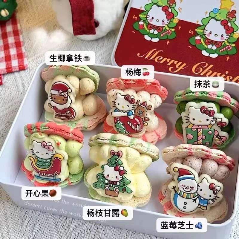 新年礼物Happyending圣诞马卡龙蛋糕Kitty糖霜饼干吉伊卡哇情人节