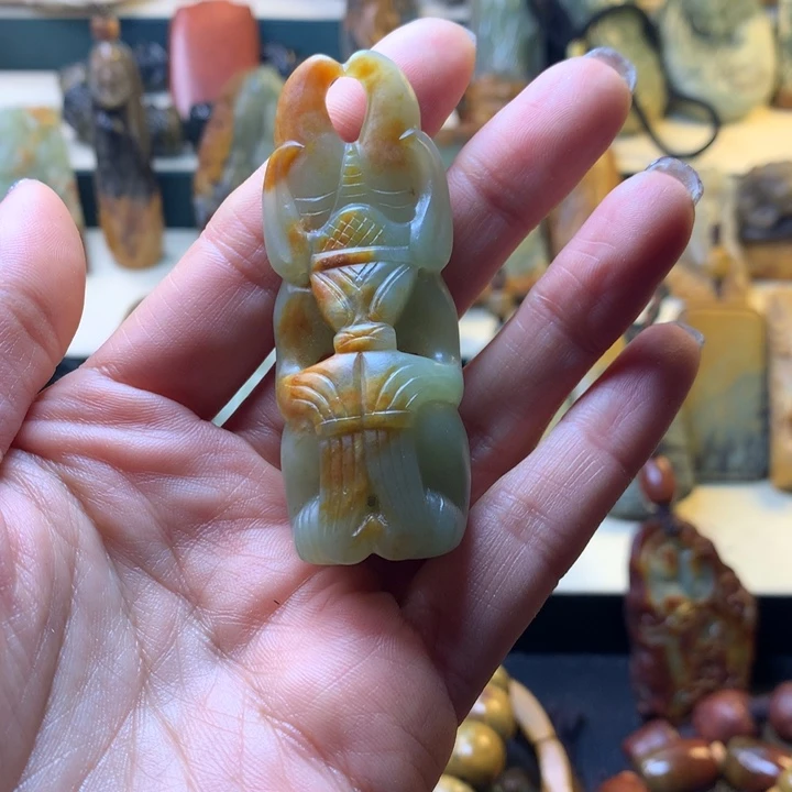 岫岩河磨玉（透闪石质玉）未镶嵌颈饰Q*m