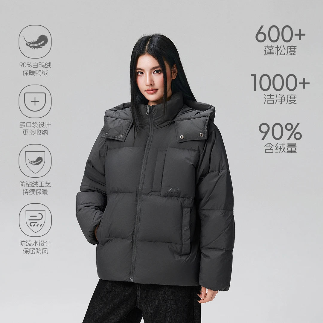 【Achock官方店】90鸭绒保暖羽绒服冬季可拆卸连帽加厚羽绒服外套男
