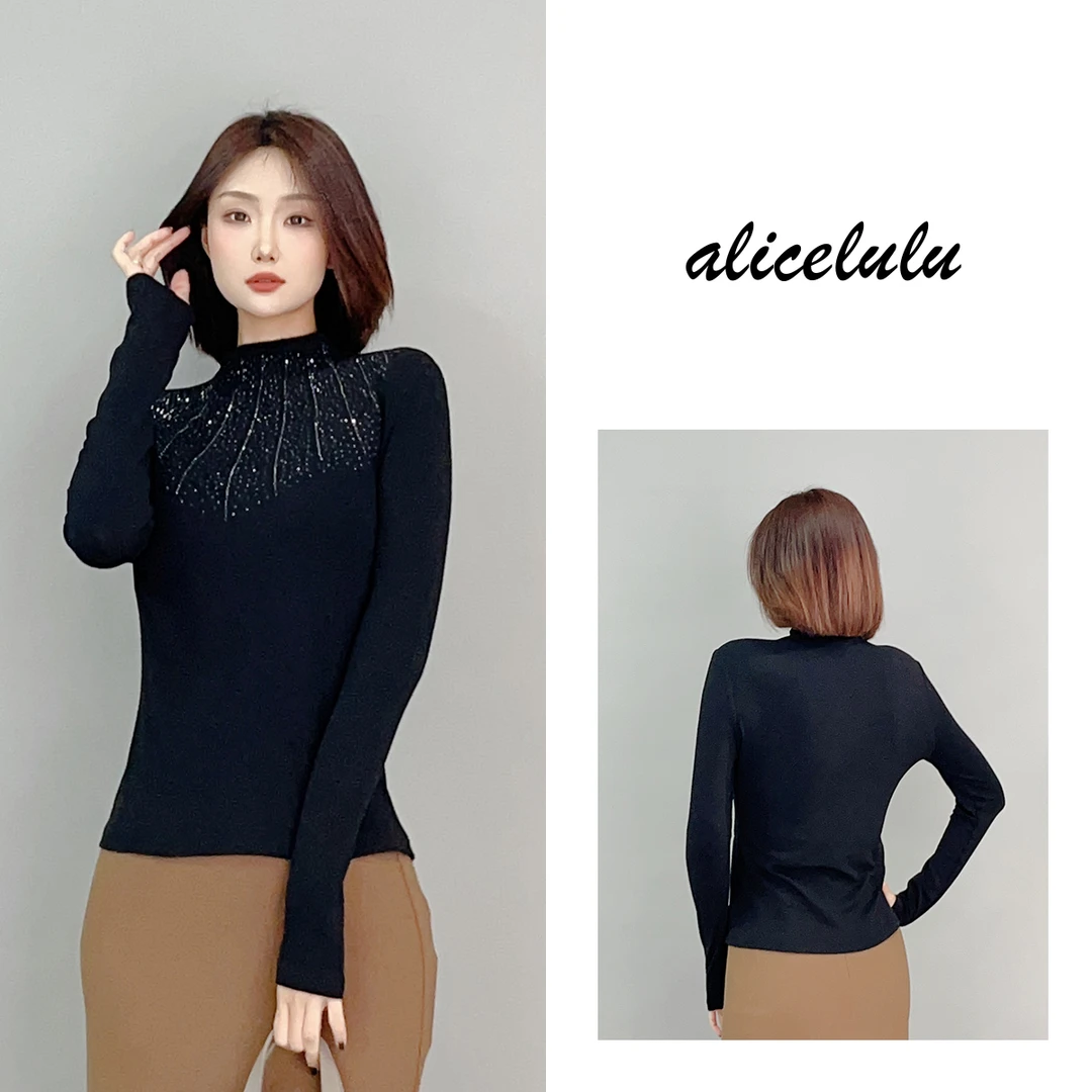 4 ALICE “星辰似梦”衬衫 时髦烫钻 弹力显瘦 S2141680J