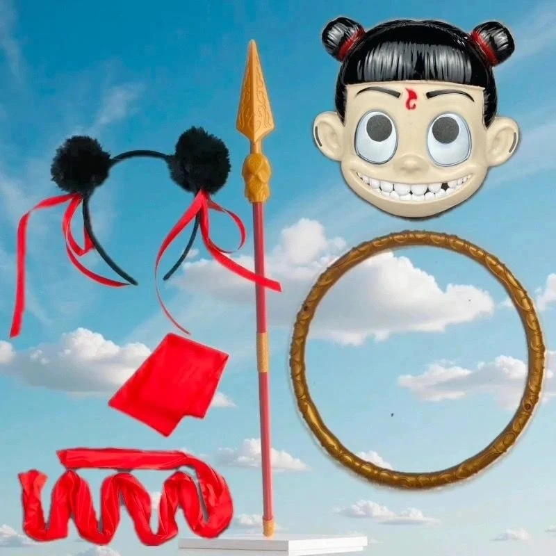 哪吒儿童火尖枪玩具新款五件套拼接火尖枪混天绫乾坤圈哪吒玩具