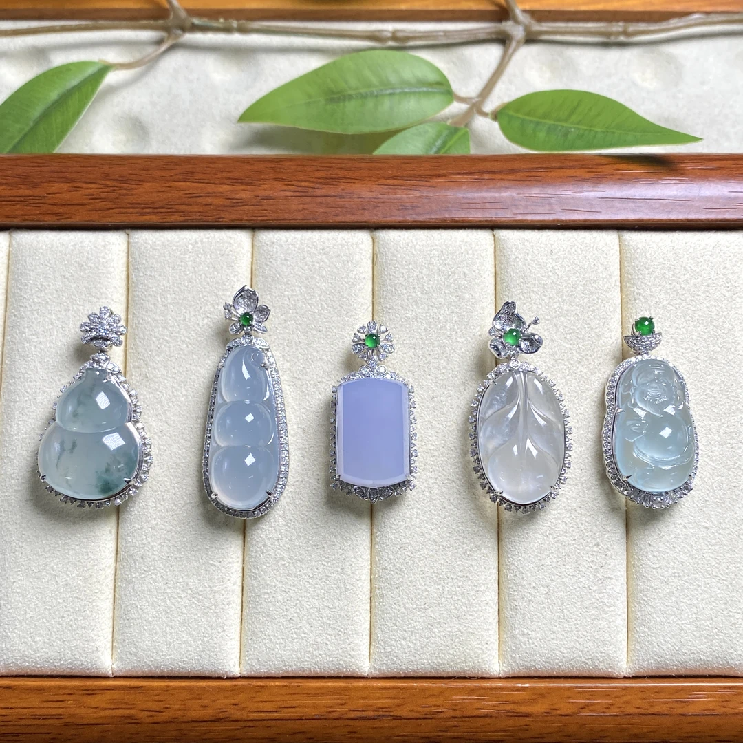 思懿手镯之家-18K翡翠挂件-JL-7580-1-多样性发一