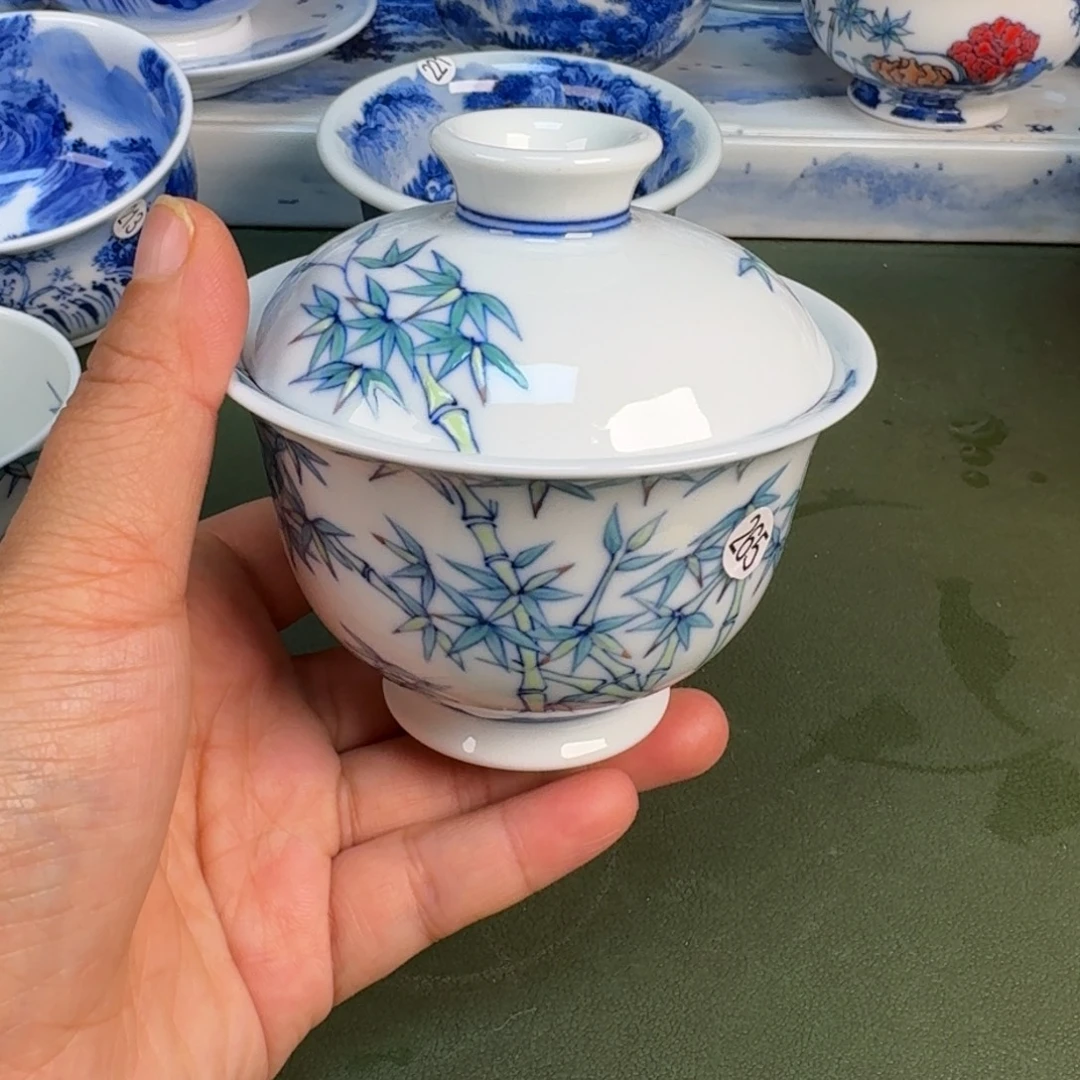 陶瓷景德镇纯手绘茶具圆圆234