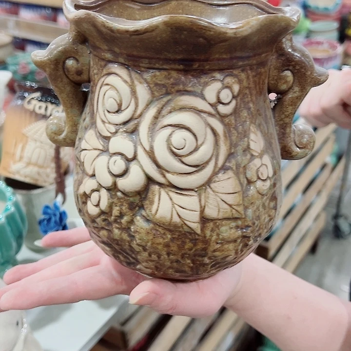 有孔，凑单福利满10元发货陶瓷多肉花盆！