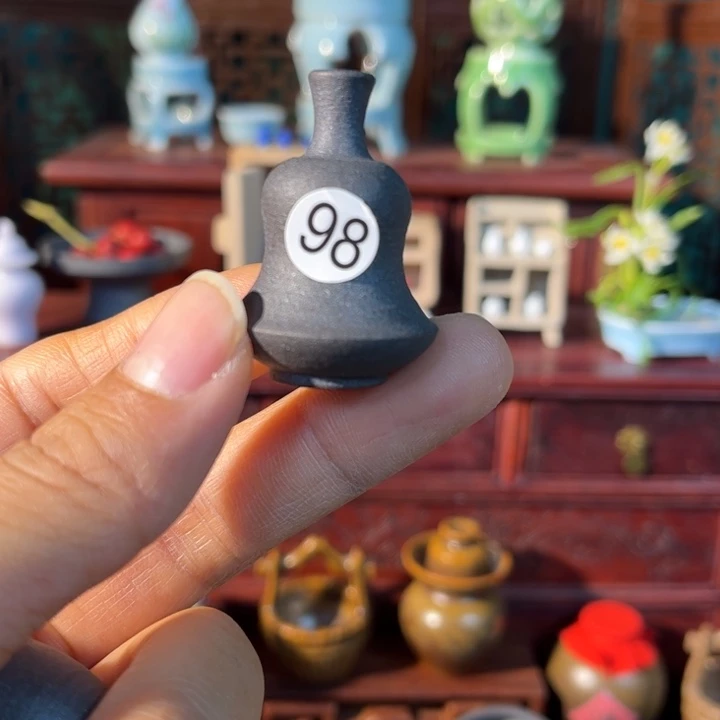 摆件微陶老王迷你花瓶