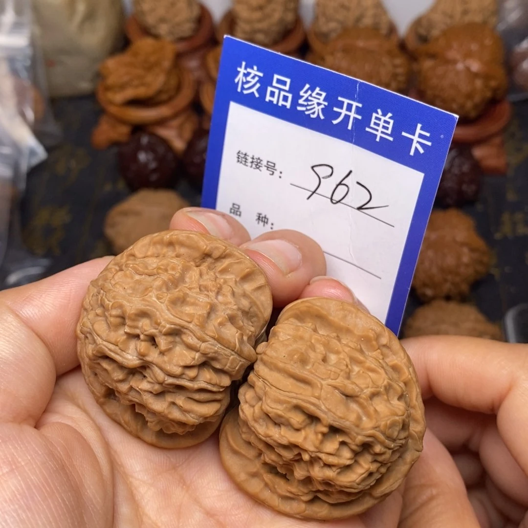 文玩核桃把件白狮子全品40。 962