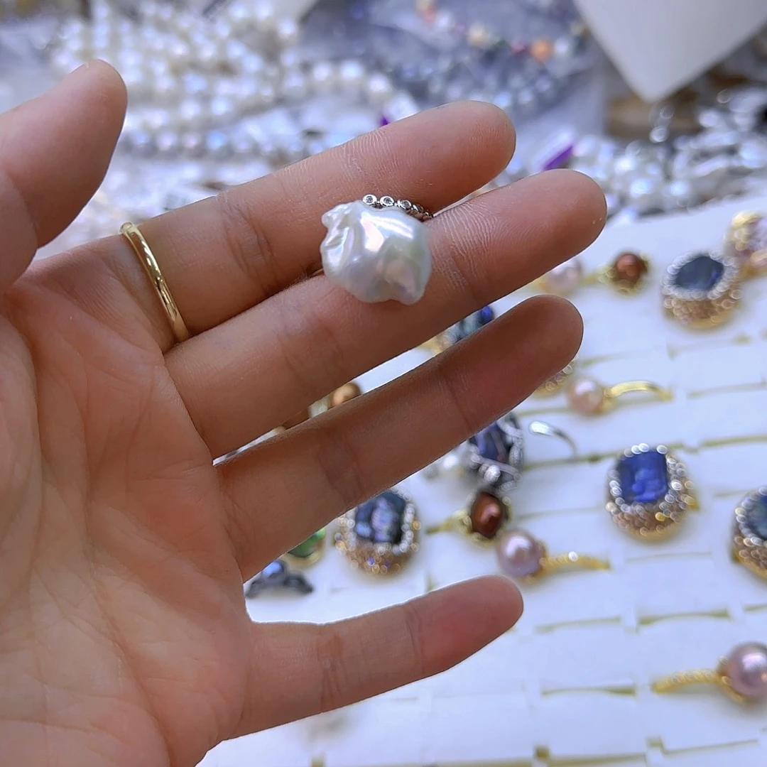 未镶嵌项链定制583淡水珍珠