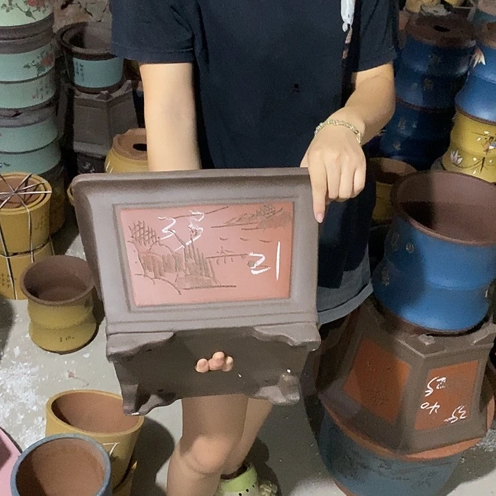 紫砂花盆紫砂花盆