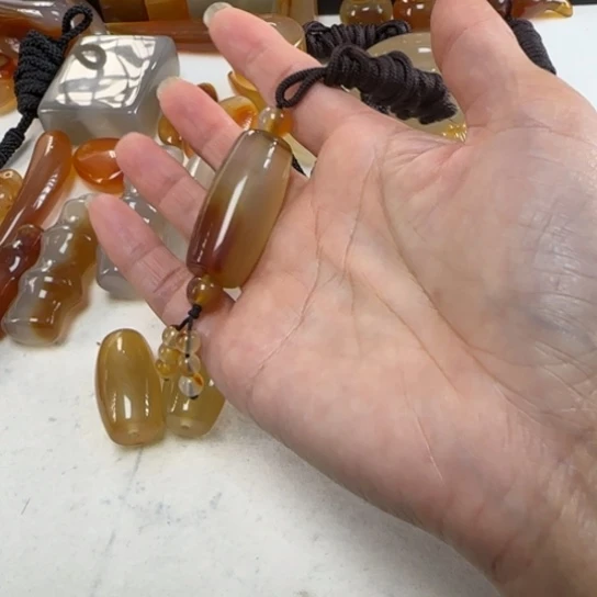 玛瑙/玉髓吊坠(不含链)未镶嵌咪*