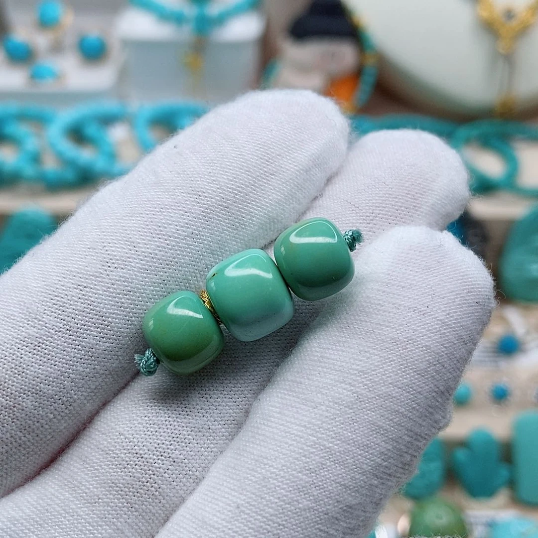 绿松石戒指银S925镶嵌