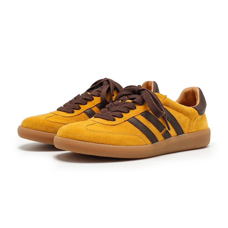 2838-203春秋四季鞋牛皮德训鞋女复古板鞋百搭休闲运动鞋小白鞋女