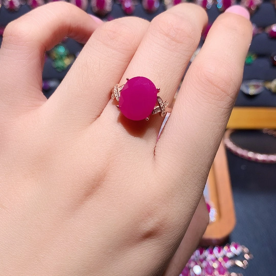 银S925镶嵌红宝石戒指