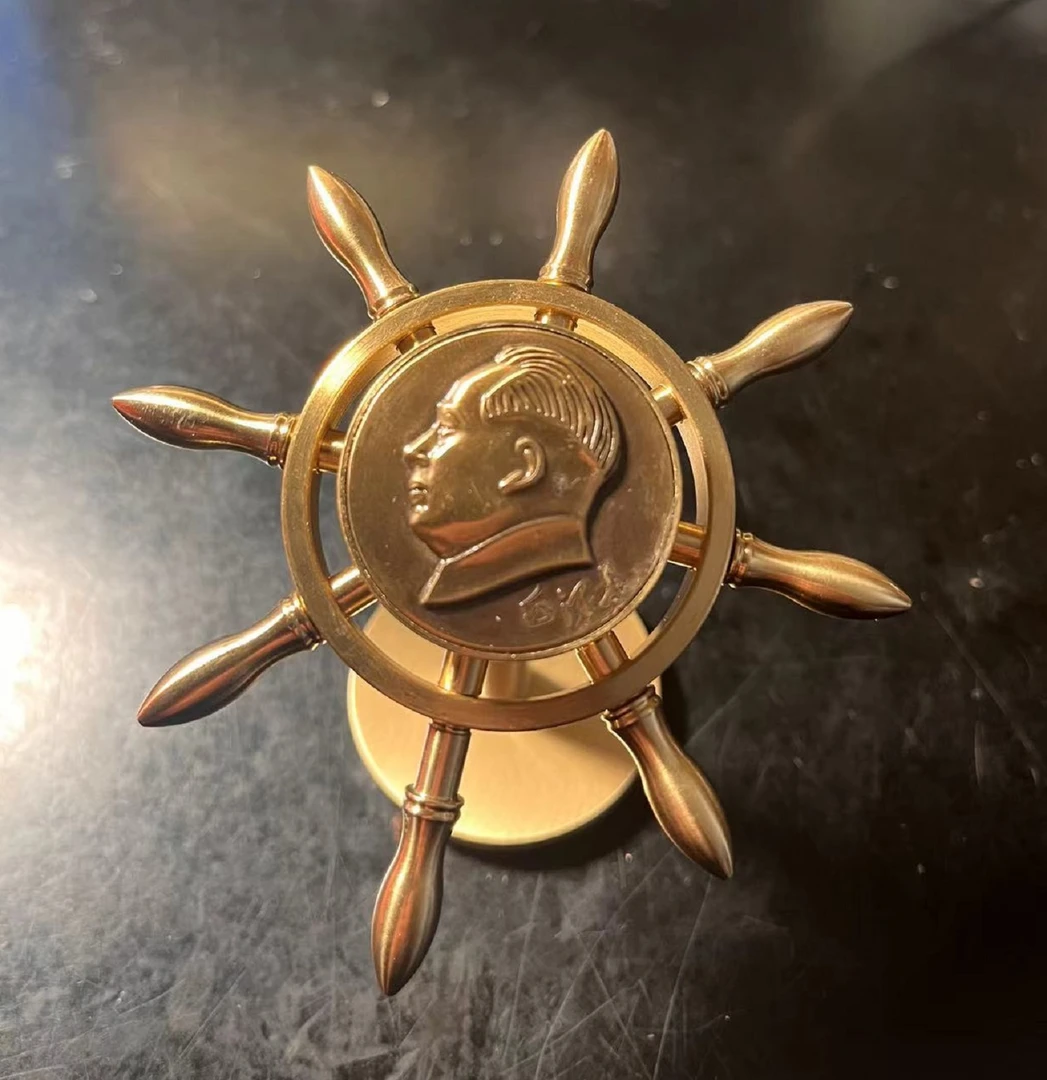 直播间产品临时链接大海航行靠舵手纯铜精美工艺品