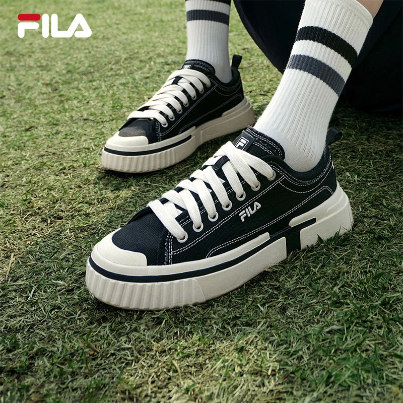 【商城】FILA斐乐女鞋【夏季清仓】夏款低帮透气断层鞋百搭休闲帆布鞋