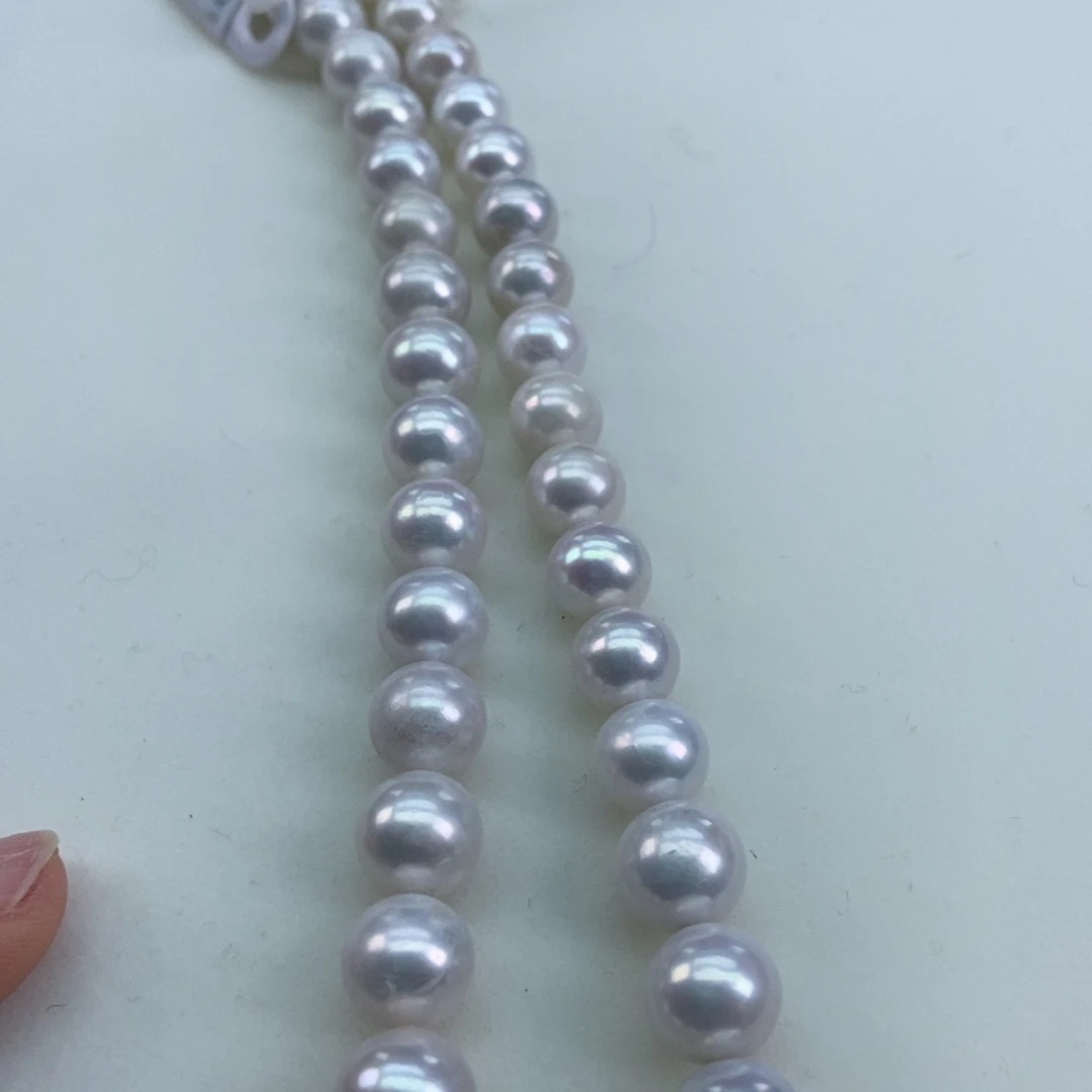 银S925镶嵌淡水珍珠9/11冷光赛澳白