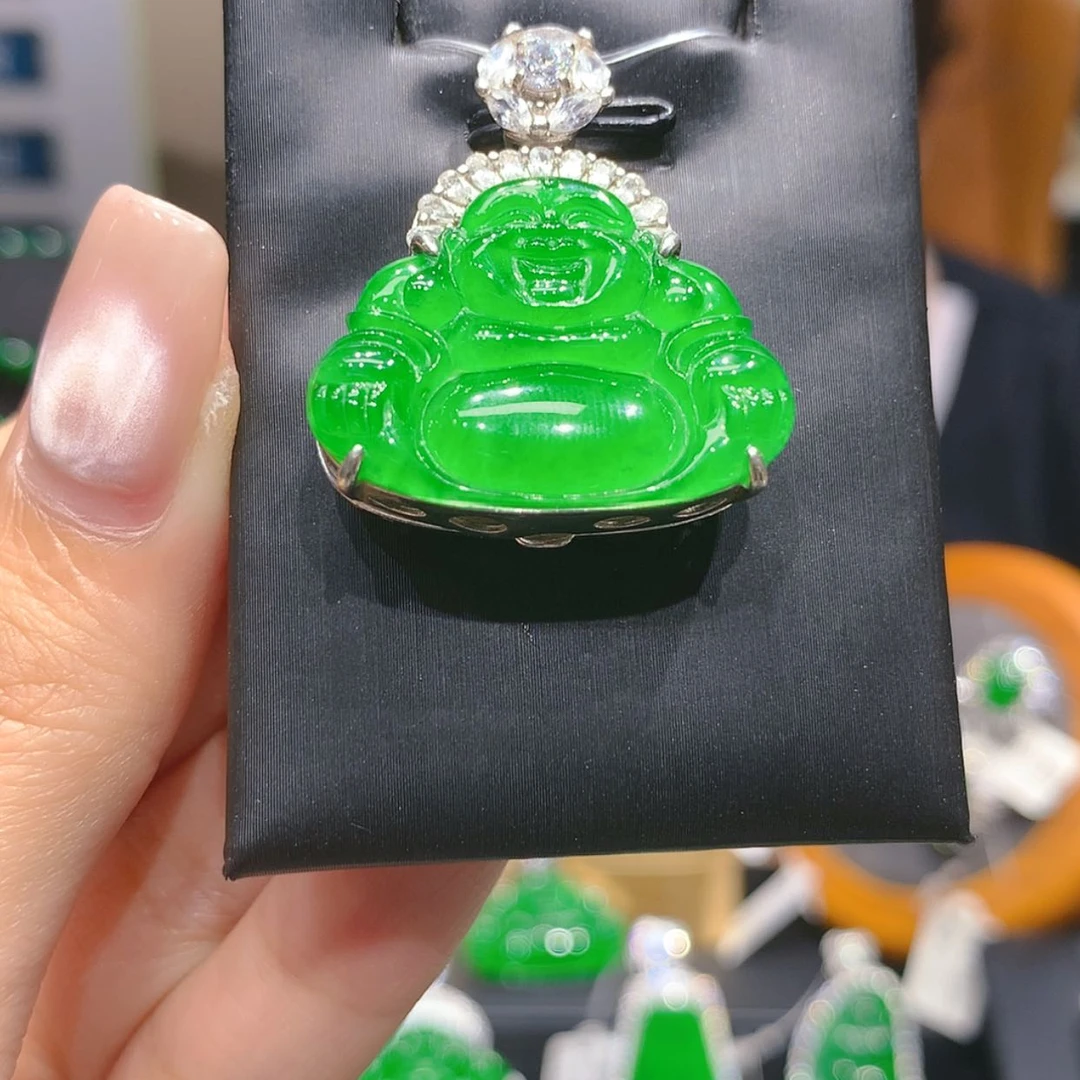 【闪购商品】颈饰银S925镶嵌翡翠6柒姐