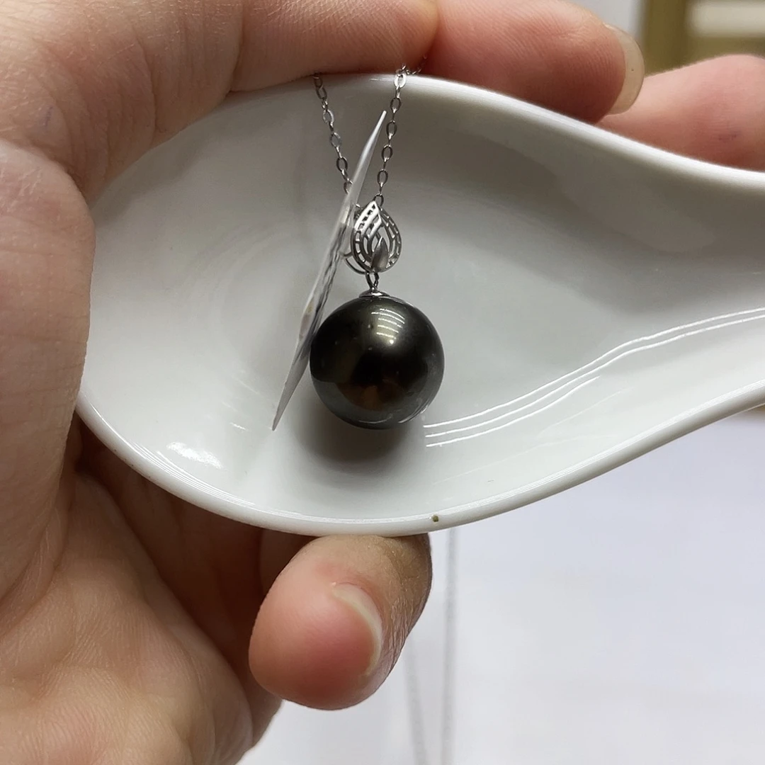 海水珍珠银S925镶嵌颈饰