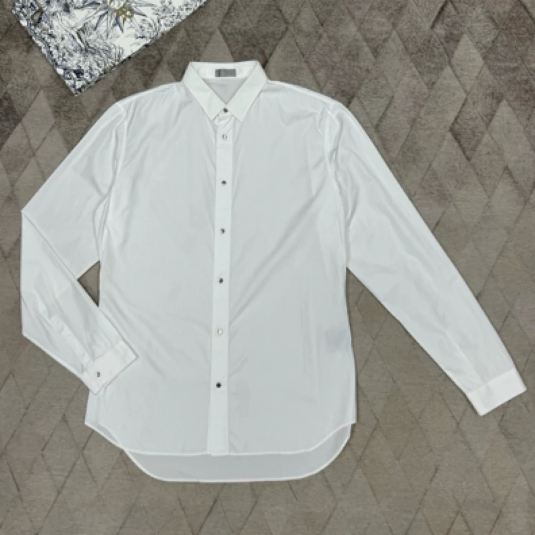 未使用 DIOR/迪奥 133494 CD金属扣白衬衫