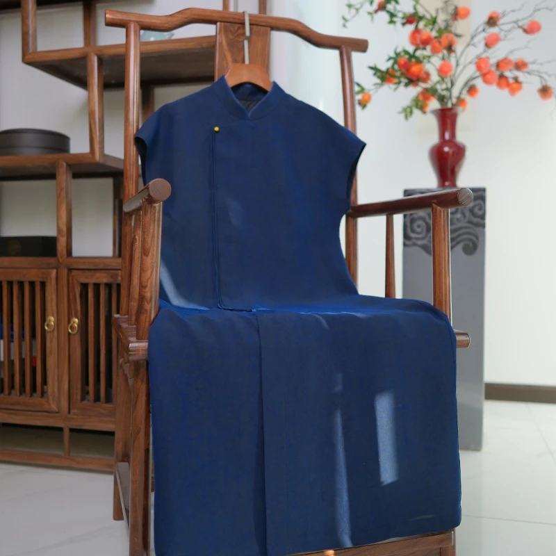 『长安』新中式桑蚕丝香云纱连衣裙DFSL5162